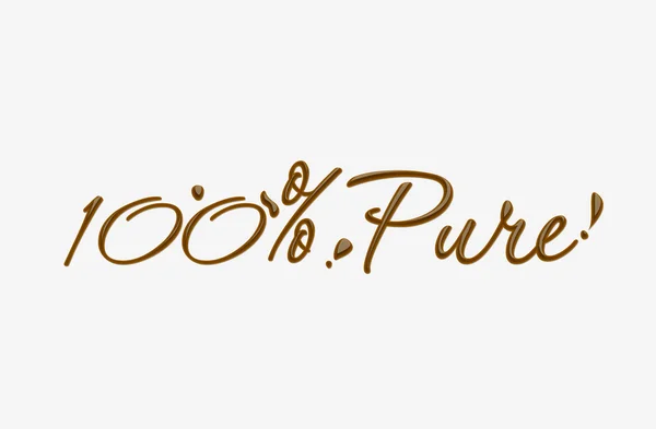 Chocolate 100% texto — Vector de stock