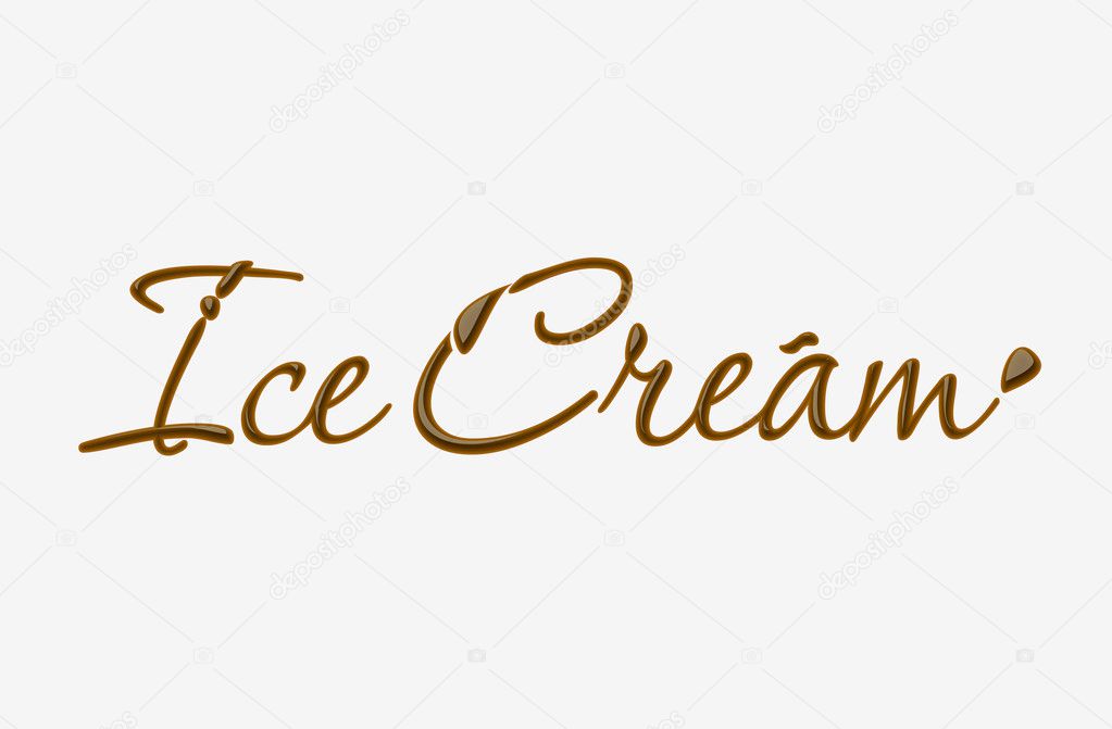 Chocolate ice cream text