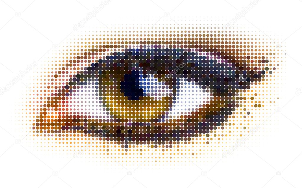 Human dots eye