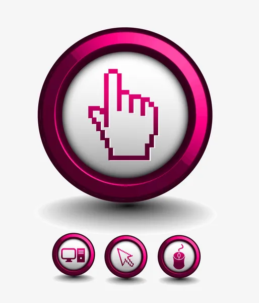 Icono del cursor de mano 3d — Archivo Imágenes Vectoriales