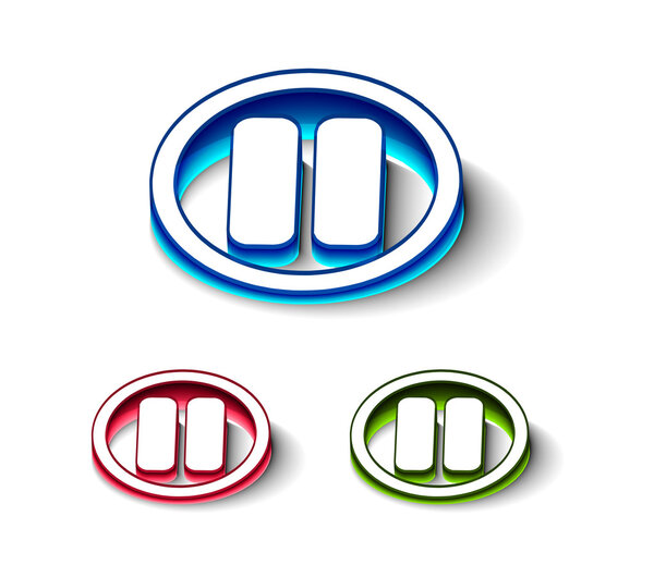 3d glossy play / puase icon
