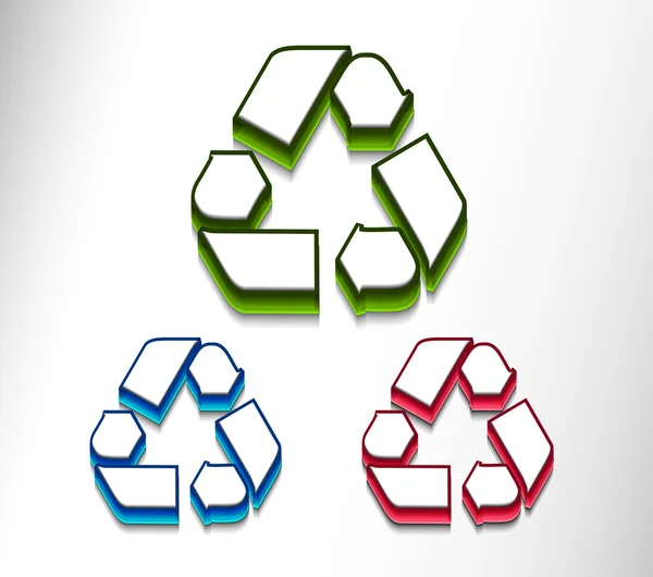 Conjunto de ícones de reciclagem — Vetor de Stock