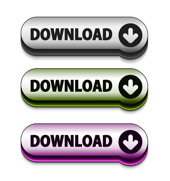 Ícone de download, botão —  Vetores de Stock