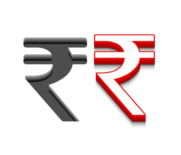 Vector símbolo de diseño de la rupia — Vector de stock