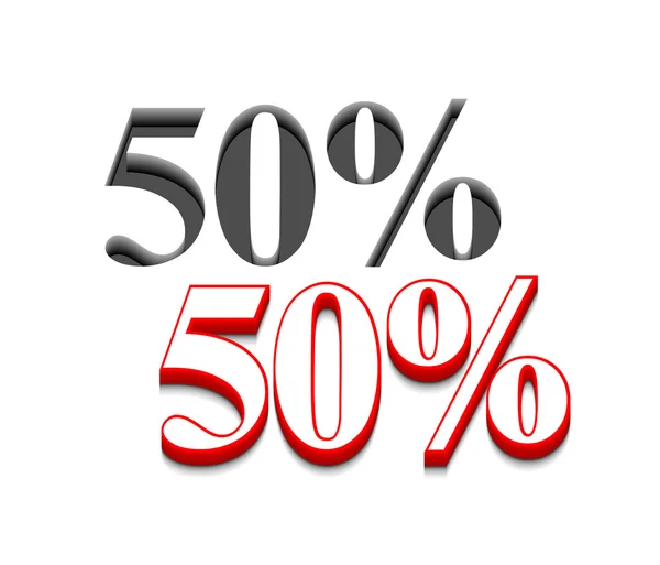Vector 50% discount design — Stock Vector