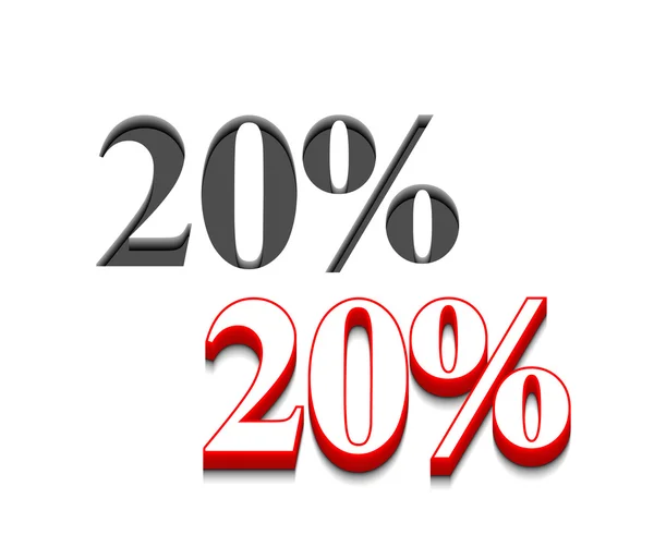 Vector 20% discount design — Stock Vector