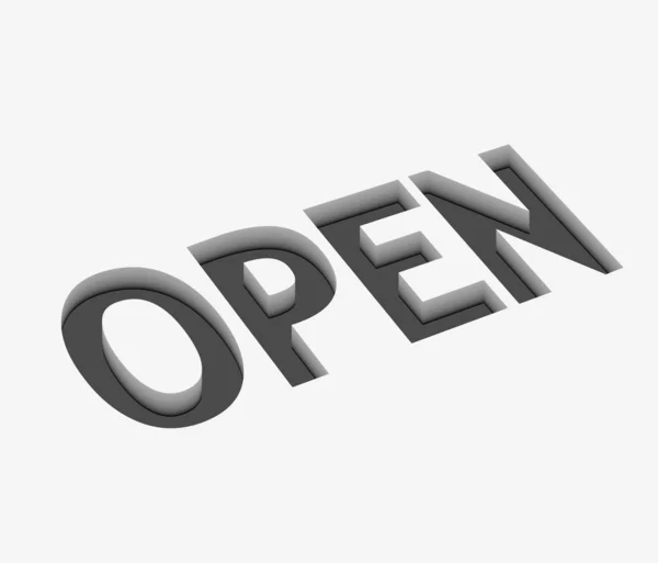 Design de texto aberto vetorial — Vetor de Stock