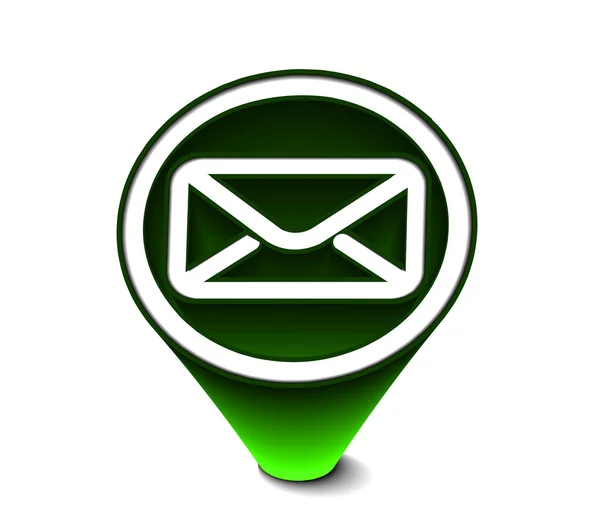 Εικονίδιο γυαλιστερό ηλεκτρονικού ταχυδρομείου — Διανυσματικό Αρχείο