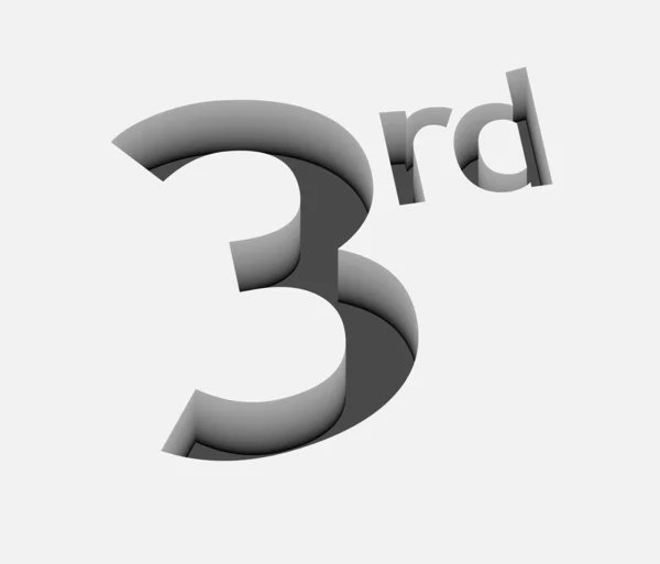 Векторный дизайн 3-го числа — стоковый вектор