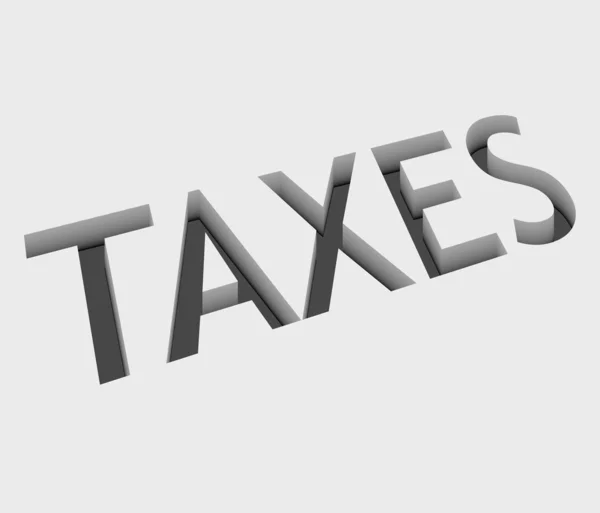 Vector impostos design de texto — Vetor de Stock