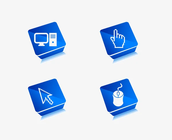 Conjunto de ícones de computador eletrônico —  Vetores de Stock