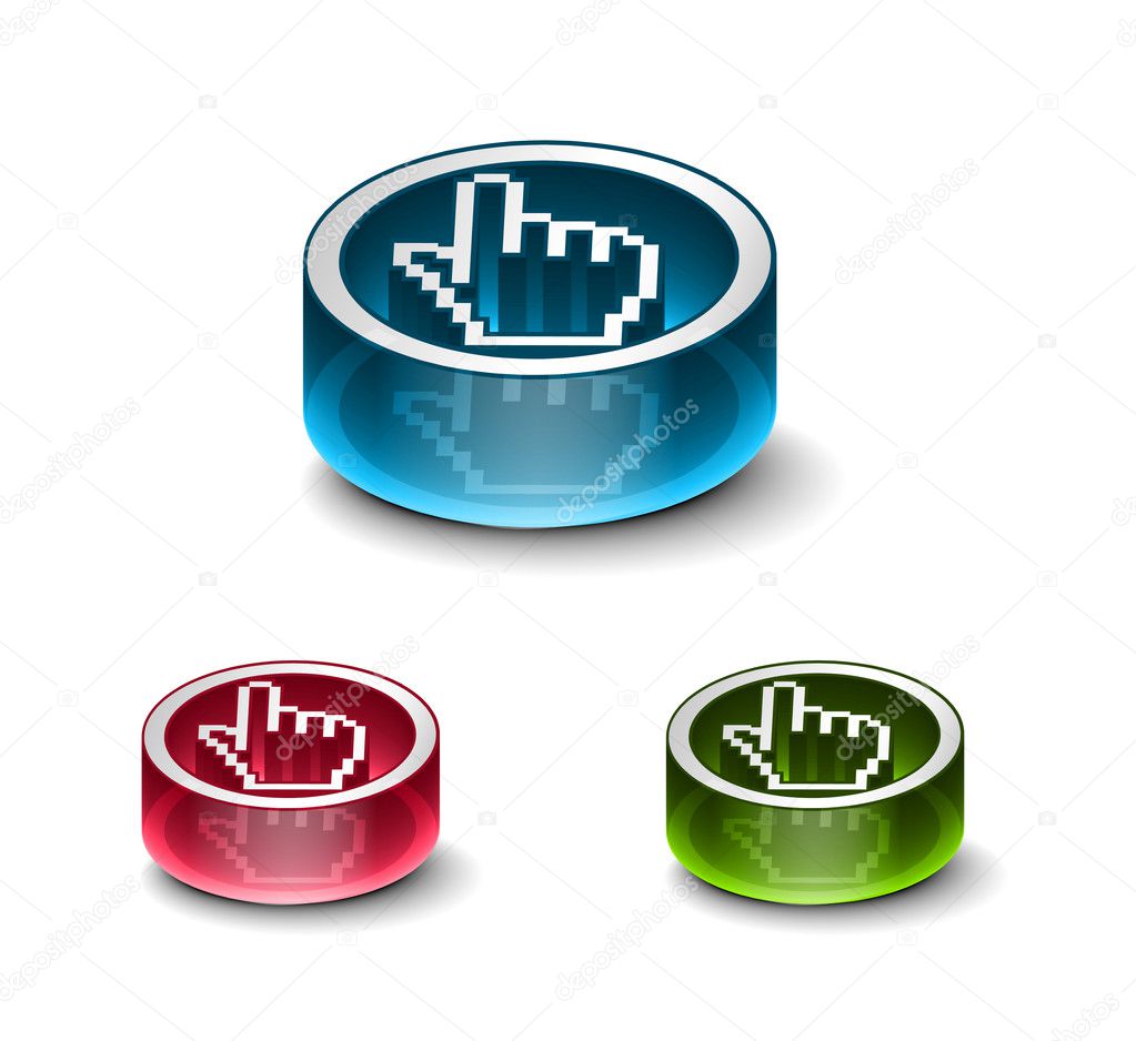 3d glossy web download icon
