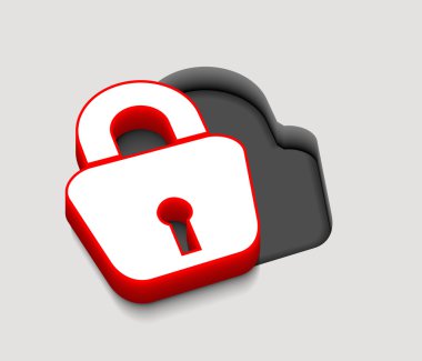 Vector lock icon design clipart