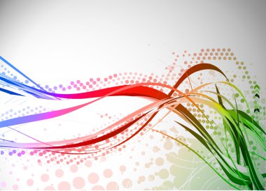 Abstract rainbow wave line clipart