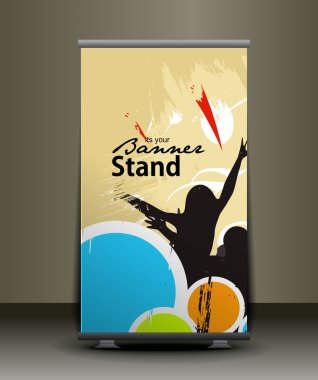 Stand banner template clipart