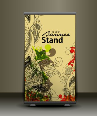 Stand banner template clipart