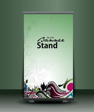 Stand banner template clipart