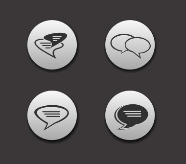 Set of Speech bubbles icon clipart