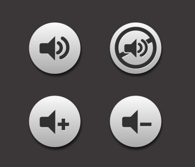 Simple web Music icon set clipart