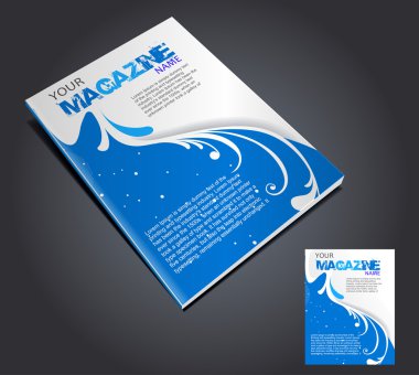 Magazine layout design clipart