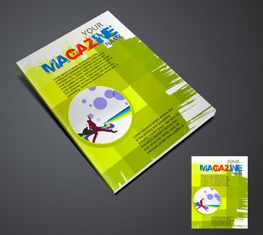 Magazine layout design clipart