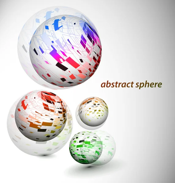 抽象的な 3 d 球 — ストックベクタ