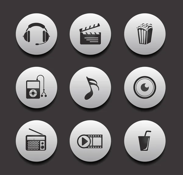 Entertainment & muziek pictogram — Stockvector