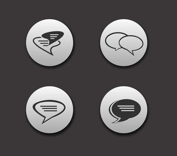 Conjunto de ícone de bolhas de fala — Vetor de Stock
