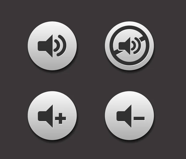 Ensemble d'icônes de musique web simple — Image vectorielle