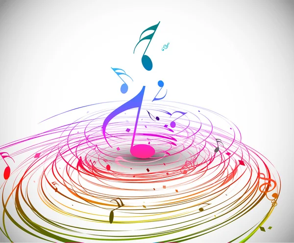 Note de musique colorée — Image vectorielle