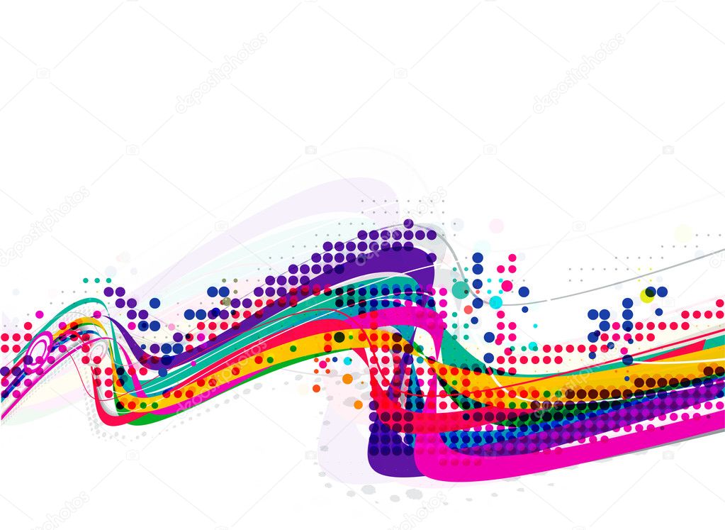 Abstract wave line background
