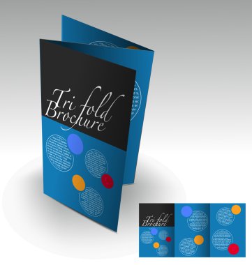 Tri-fold brochure design clipart