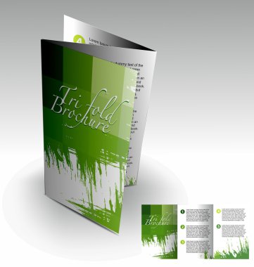 Tri-fold brochure design clipart