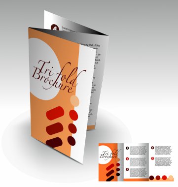 Tri-fold brochure design clipart