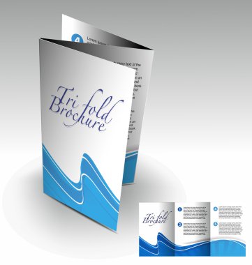 Tri-fold brochure design clipart