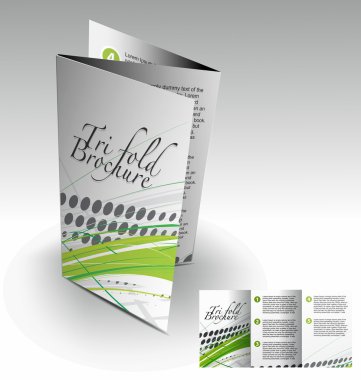 Tri-fold brochure design clipart