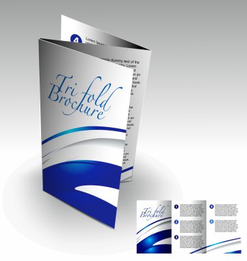 Tri-fold brochure design clipart