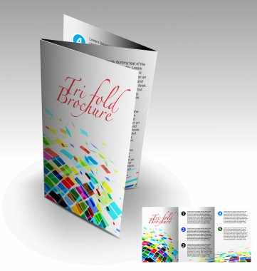 Tri-fold brochure design clipart