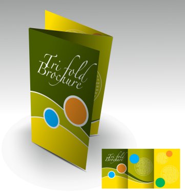 Tri-fold brochure design clipart