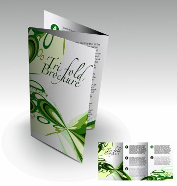 Tri-fold brochure design clipart