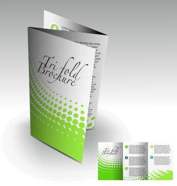 Tri-fold brochure design clipart