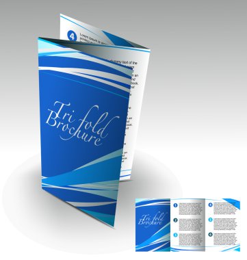 Tri-fold brochure design clipart