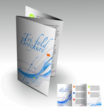 Tri-fold brochure design clipart