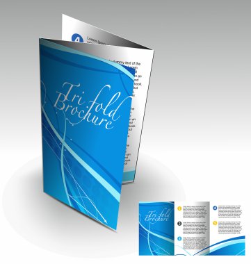 Tri-fold brochure design clipart