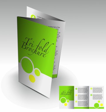 Tri-fold brochure design clipart