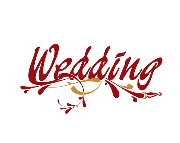 Matrimonio disegno floreale — Vettoriale Stock