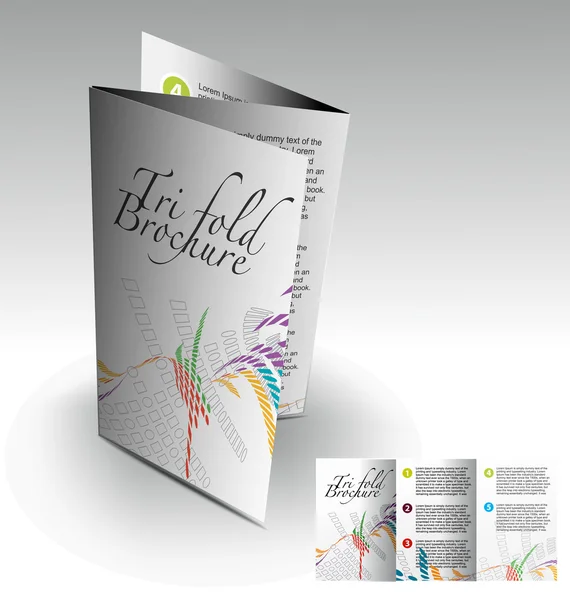 Trojkombinace brožura designu — Stockový vektor