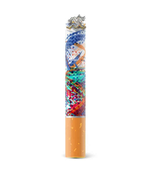 タバコの設計 — ストックベクタ