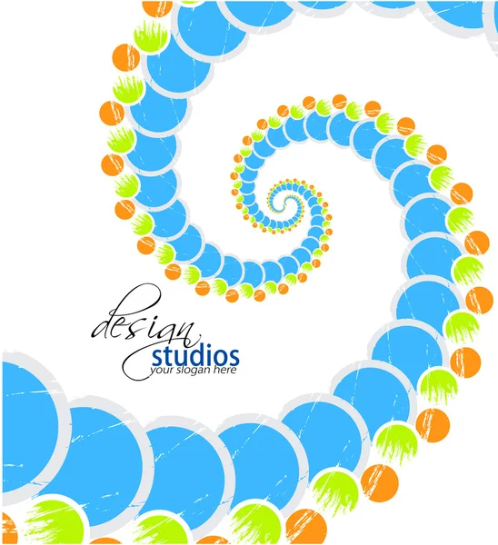 Colorful wave circle — Stock Vector