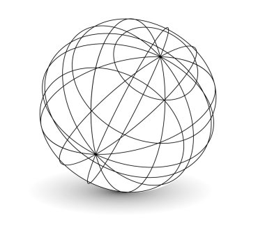 Wireframe globe i clipart